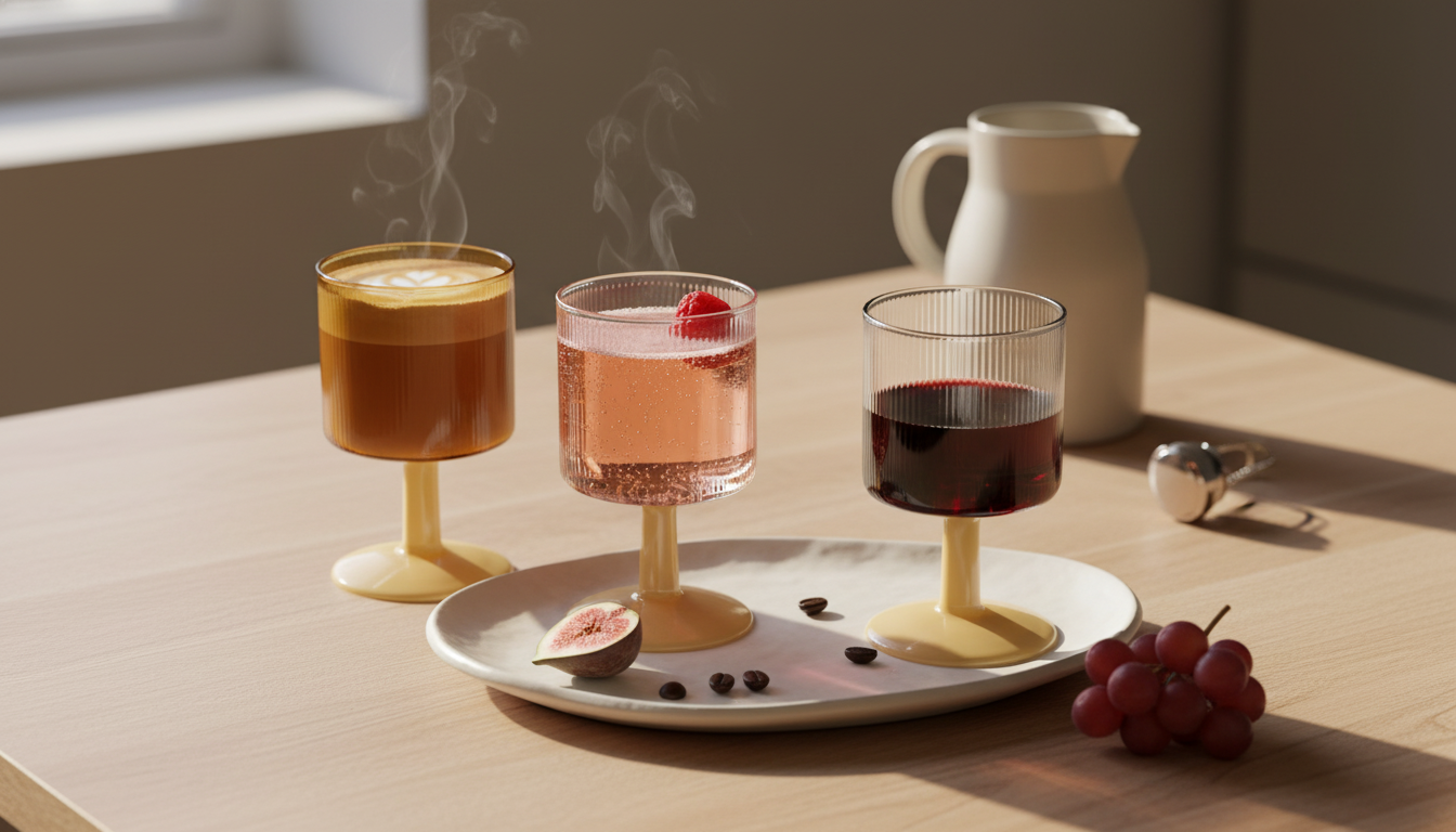 One Handmade Glass for Coffee, Champagne & Wine